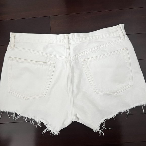 Aritzia Agolde White Denim Parker Shorts - Picture 4 of 7